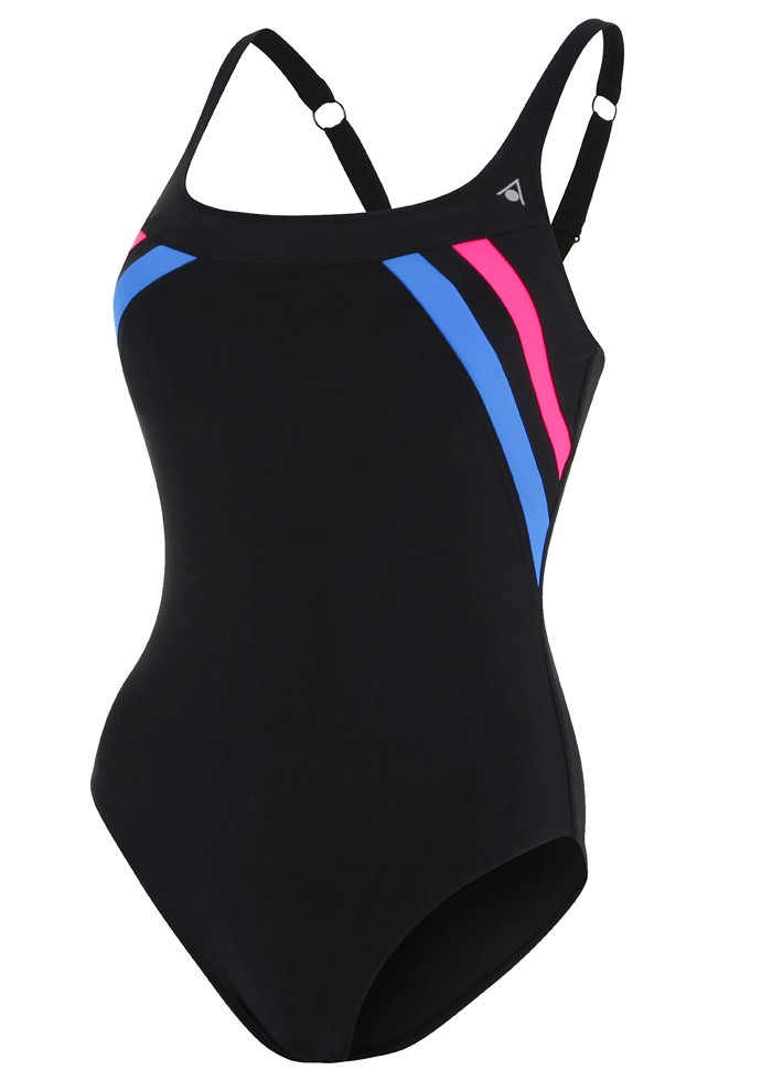 Aquasphere Women's Siena Swimming Costume - Black / Pink