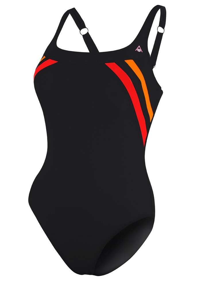 Aquasphere Women's Siena Swimming Costume - Black / Red