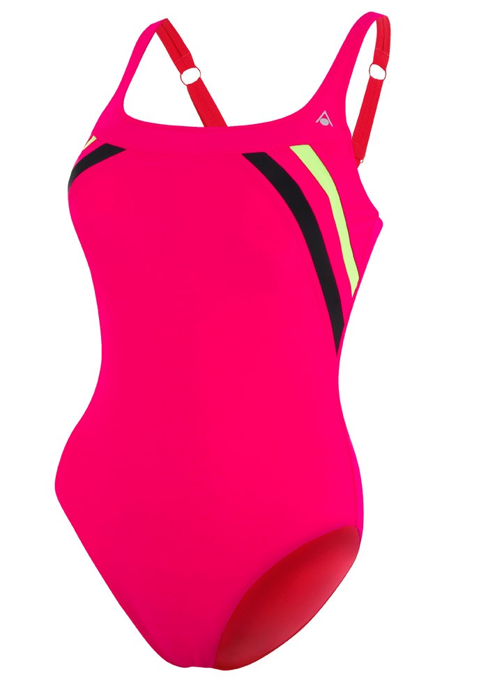 Aquasphere Women's Siena Swimming Costume - Dark Pink Green