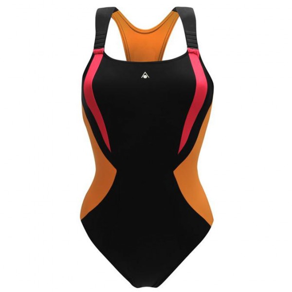 Aquasphere Women's Siskin Swimming Costume - Black / Light Orange