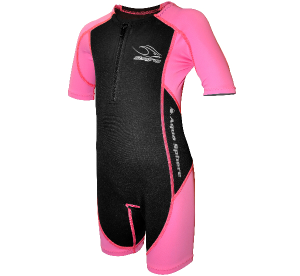 Aquasphere Stingray Long Sleeve Girl's 2mm Shorty Suit - Pink